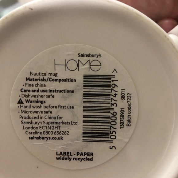 Sainsburys Home Nautical Boats Seaside Coastal Sea Design Mug - Picture 5 of 5